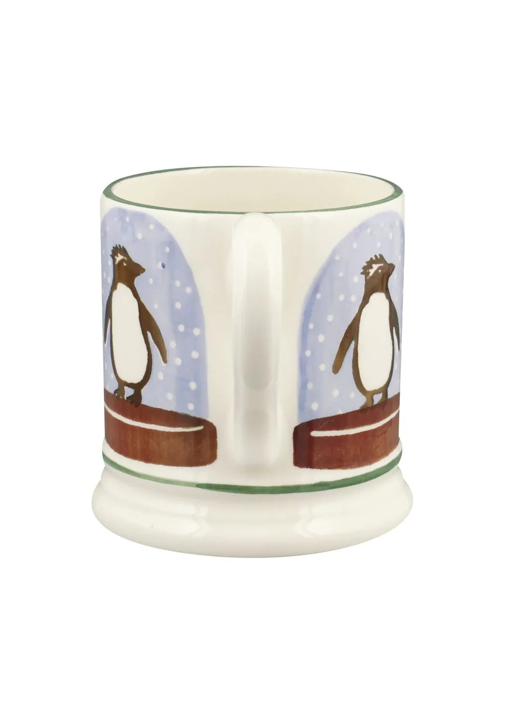 Christmas Penguin Snow Globe half pint mug - Emma Bridgewater