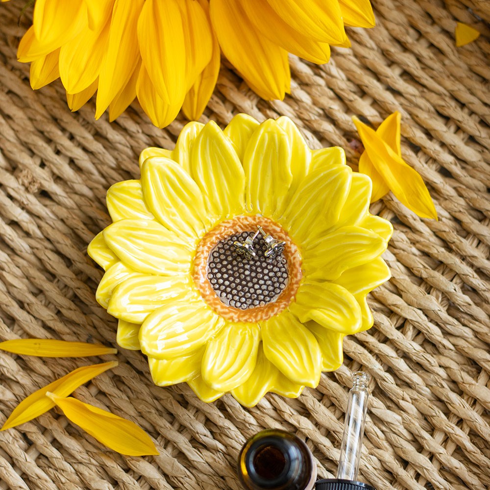 Sunflower trinket dish