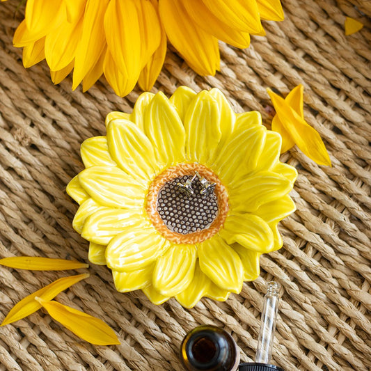 Sunflower trinket dish