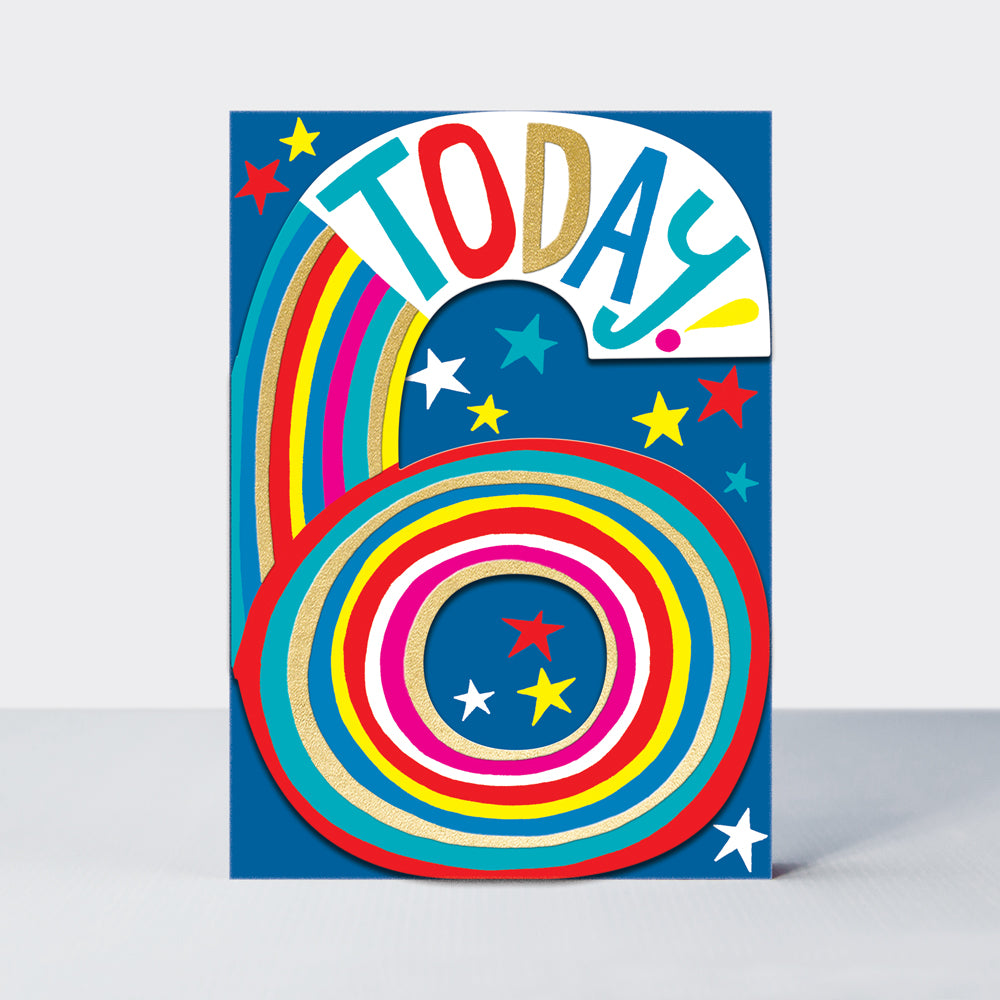 Boys 6th birthday - Ditto die-cut Rachel Ellen card