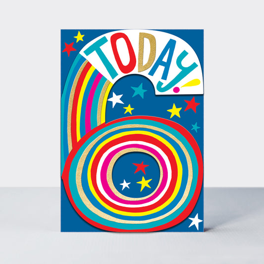 Boys 6th birthday - Ditto die-cut Rachel Ellen card