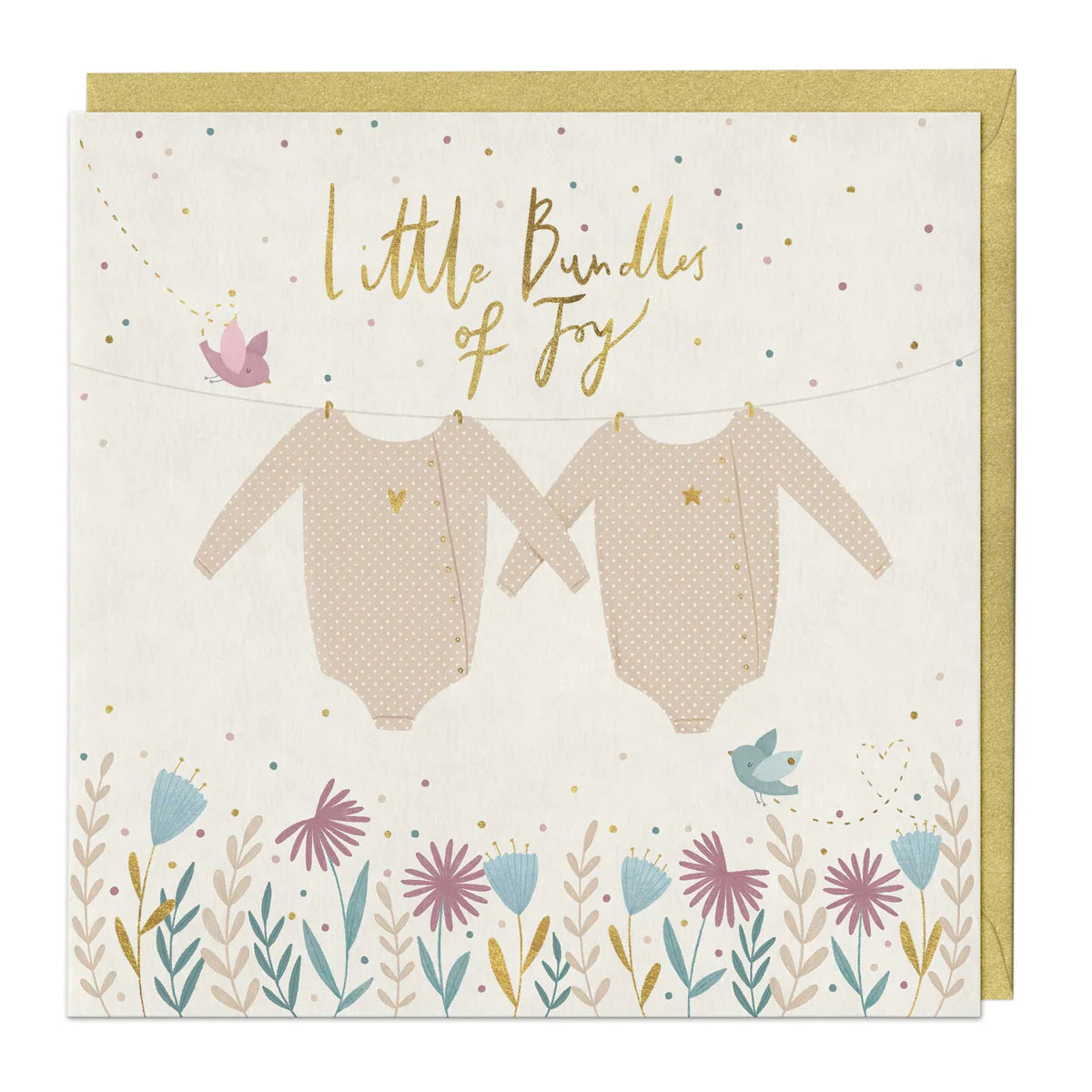 Twins, little bundles of joy - card