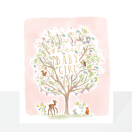 Sweet baby girl - card