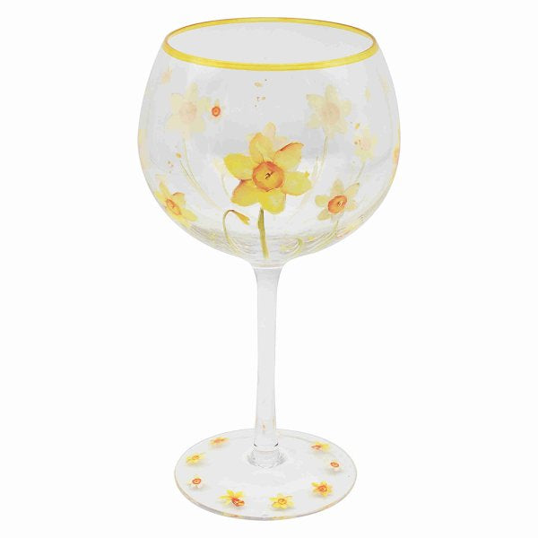 Daffodils gin glass