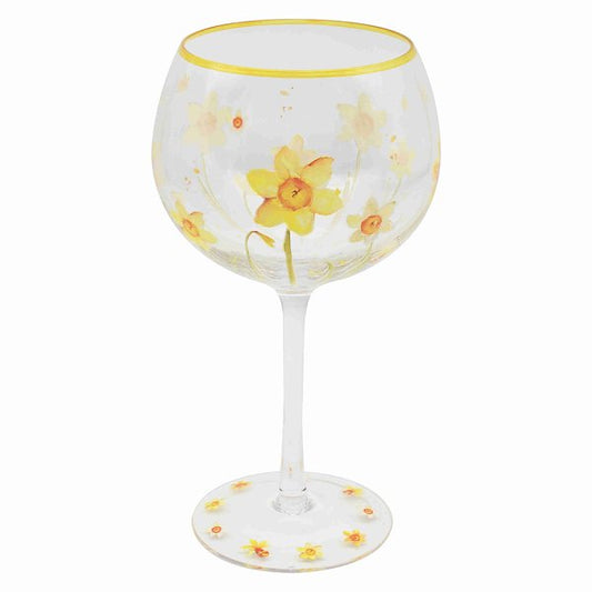 Daffodils gin glass