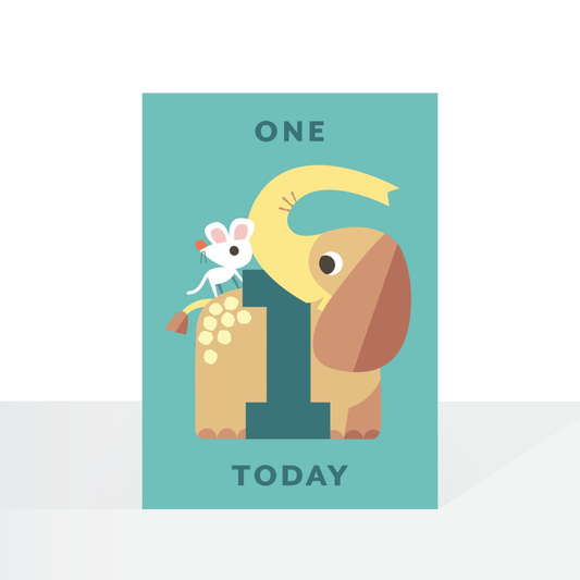 1 today elephant, card