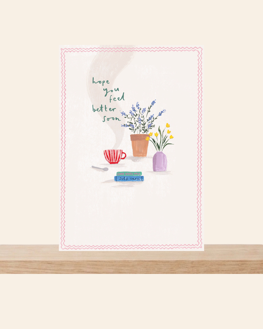 Hope you feel better soon plants card