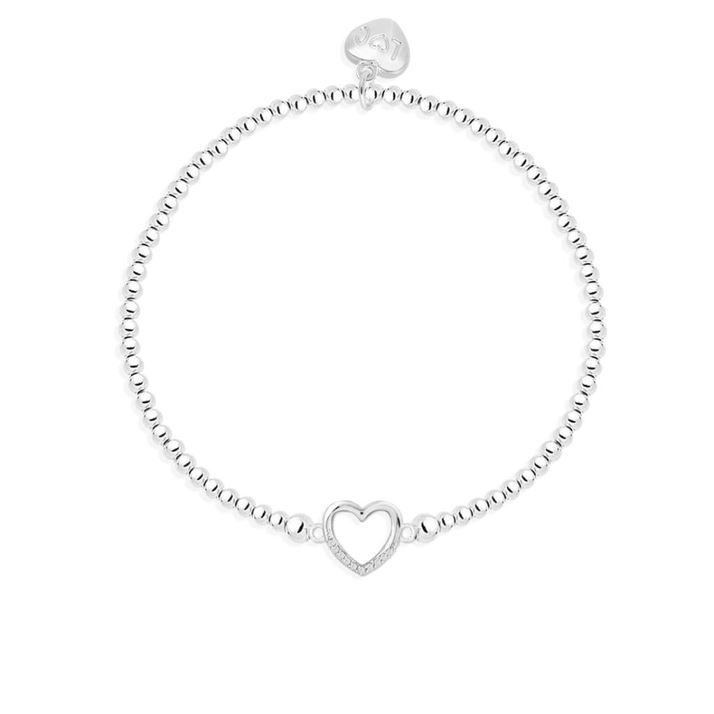 Crystal heart bracelet, 925 silver plated - Life Charms - Especially for you