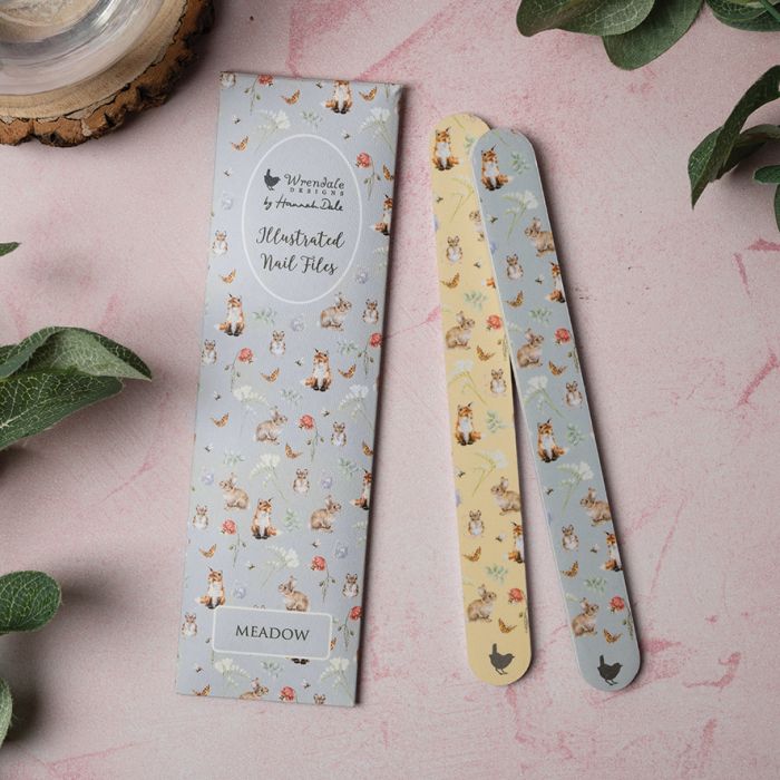 Illustrated nail files x2, Meadow - Wrendale