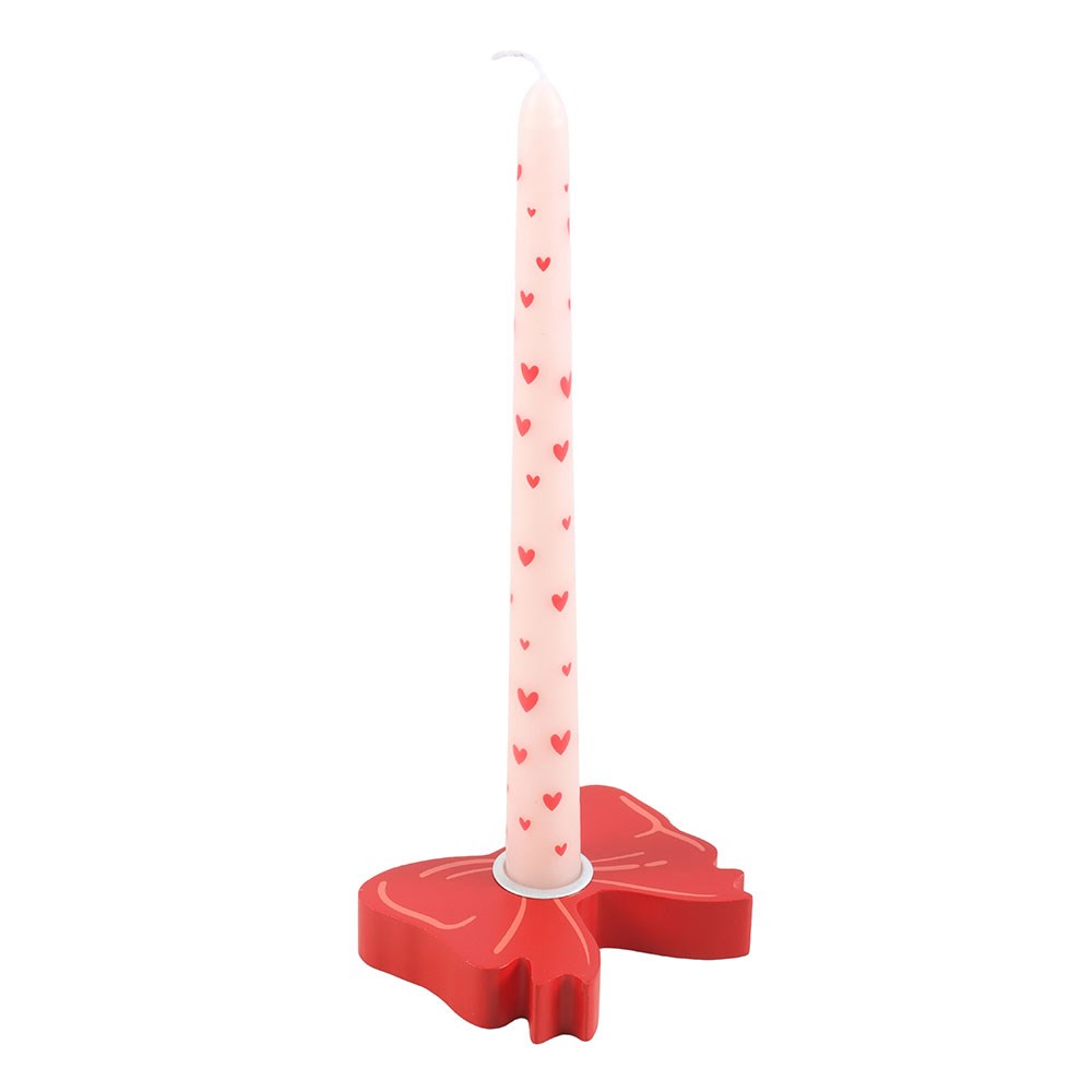 Red Bow Taper candle holder ❤️