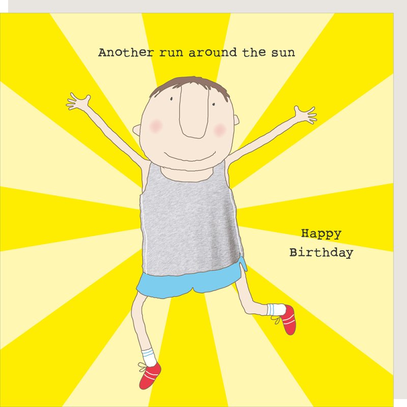 Another run around the sun - male birthday card