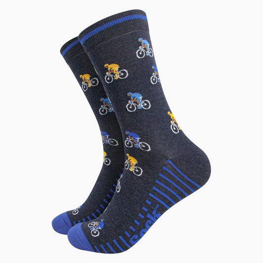 Men's Bamboo Socks - Navy, Cyclists