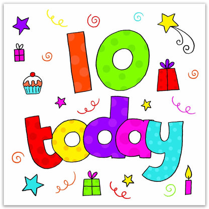 Age 10 Birthday Card
