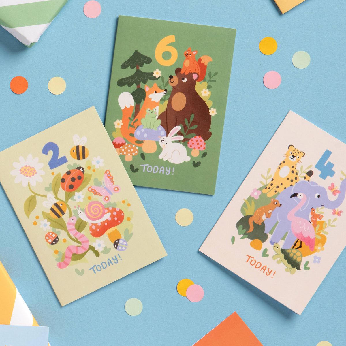 Children’s 2nd Birthday Card – Nature Garden Design