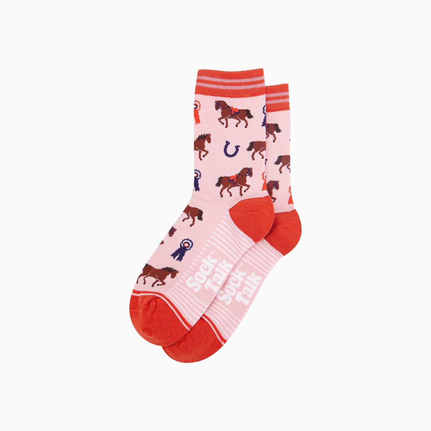 Horse Riding Bamboo Socks in Pink