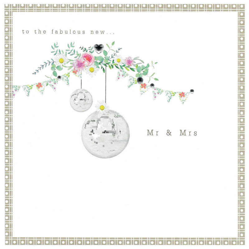 Fabulous new Mr & Mrs, Wedding card