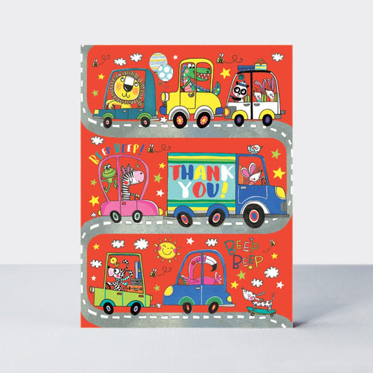 Thank you cards/envelopes x5 Beep beep cars ‐ Rachel Ellen
