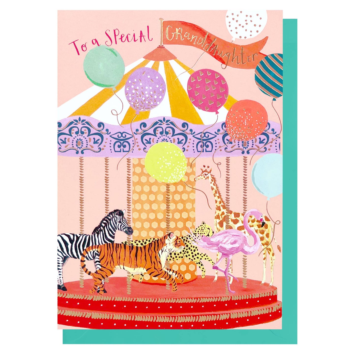 Merry-go-round Birthday | Granddaughter Birthday | Kids Card