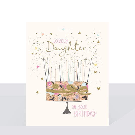 Lovely Daughter cake birthday - card