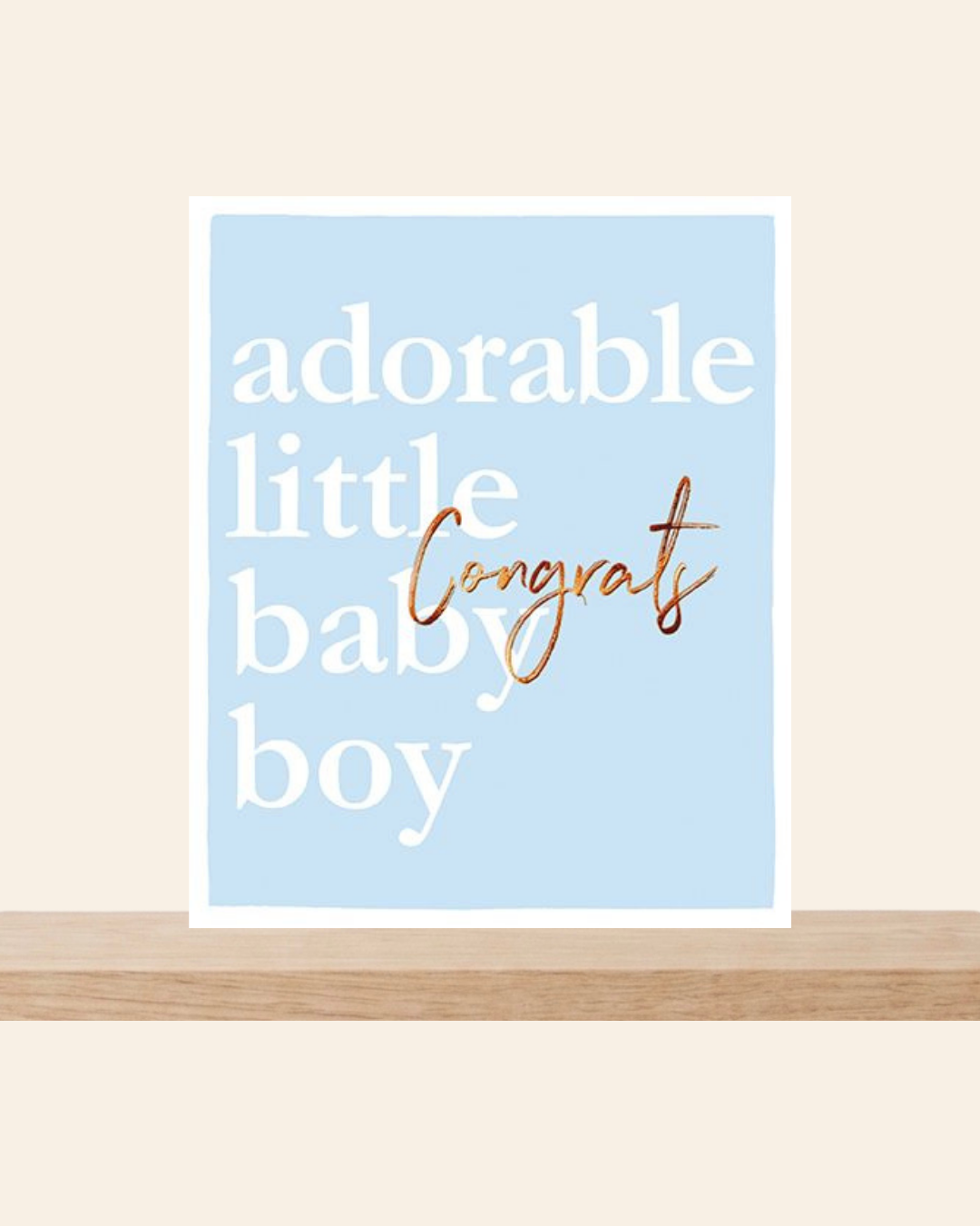 Adorable baby boy card