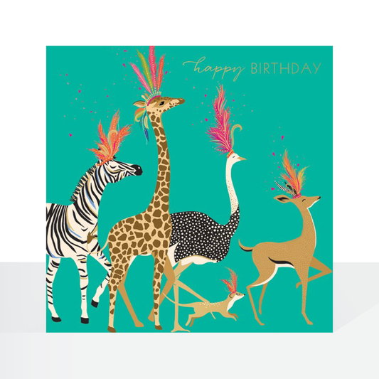Jungle party parade - Sara Miller card