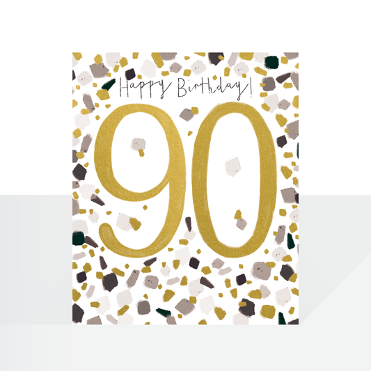 90th birthday terrazzo card