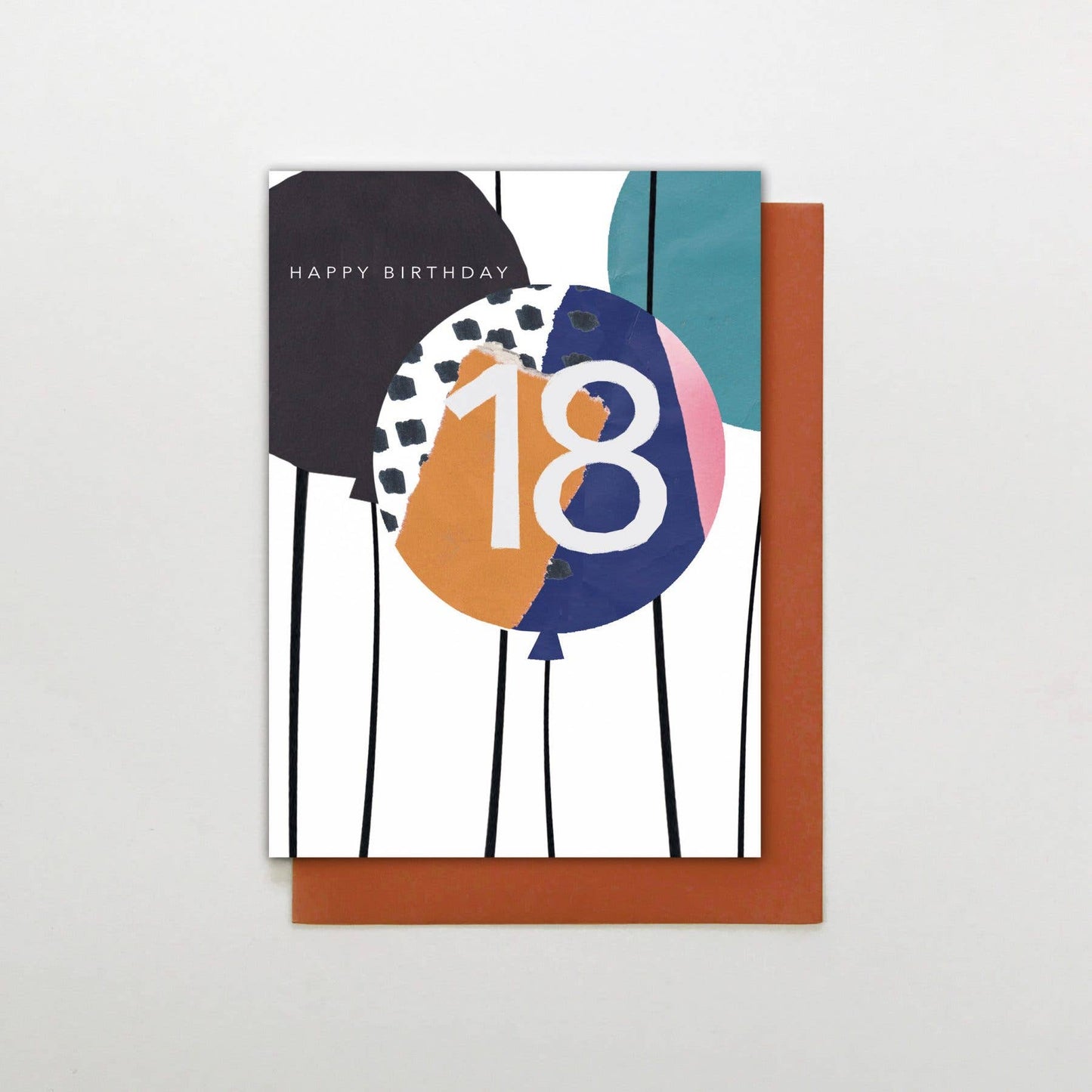 Male 18th Birthday card balloons