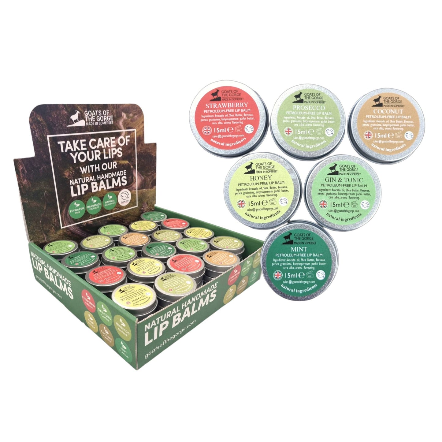 100% Natural Lip Balms (Petroleum Free)