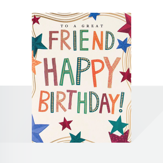 Friend stars & stripes birthday card