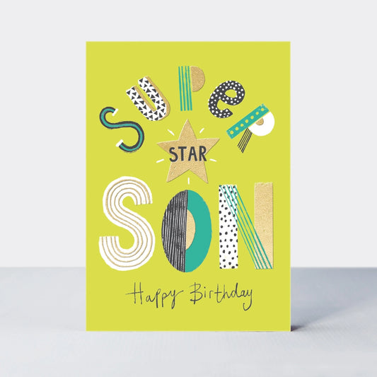 Super star son birthday card - Rachel Ellen