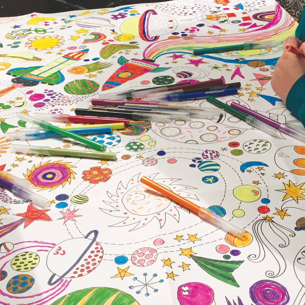 Colouring Posters - To the Moon