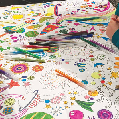 Colouring Posters - To the Moon