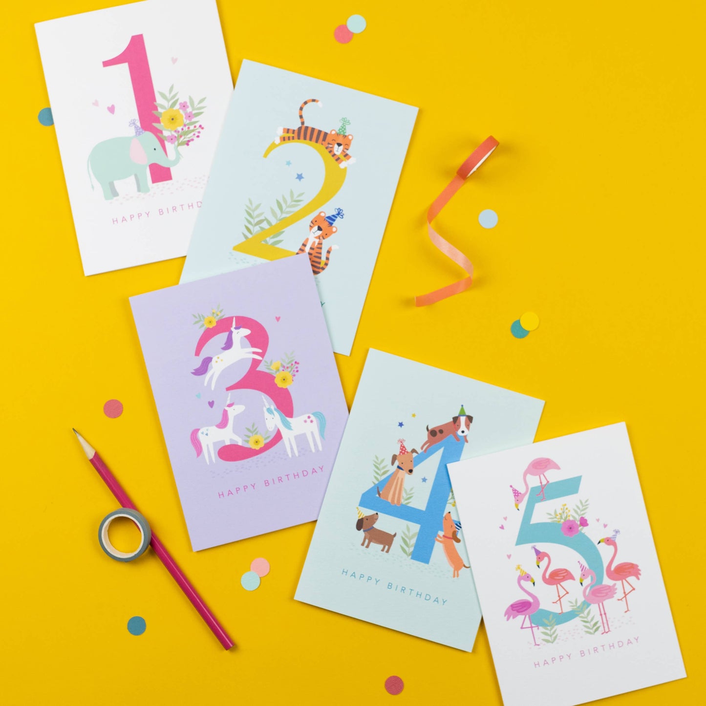 Happy Birthday Card | Age 6 Butterflies Card