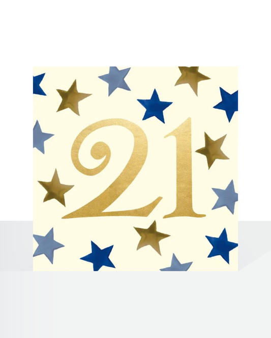 21st birthday, Emma Bridgewater male stars card