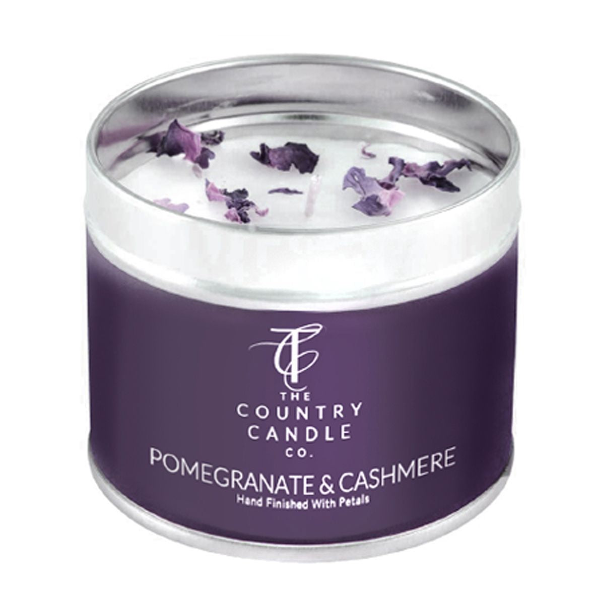 The country candle co pomegranate & cashmere tin candle