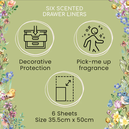 Flower of Focus Scented drawer liners - Heathcote & Ivory