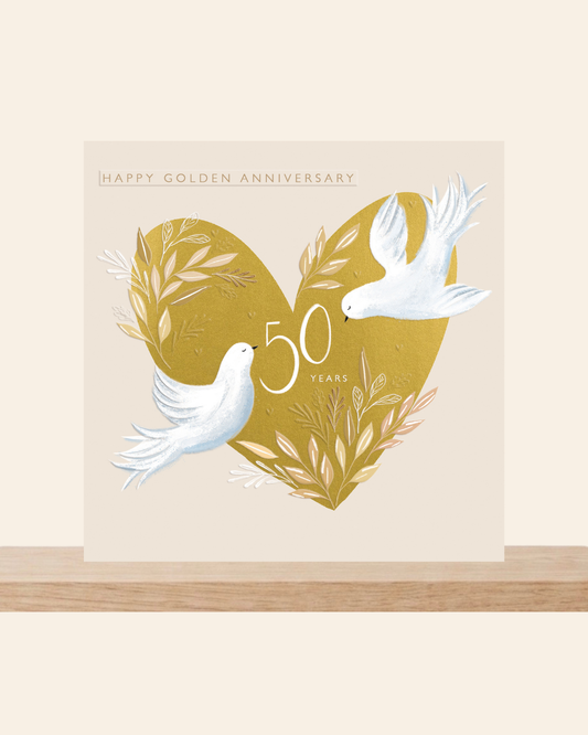 50 years golden wedding anniversary card