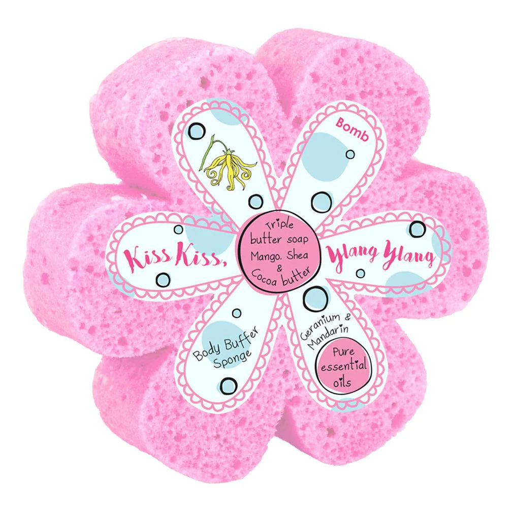 Kiss kiss, ylang ylang soap shower sponge - Bomb Cosmetics