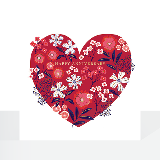 Happy Anniversary red heart