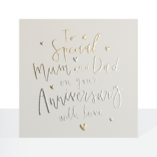 Special Mum & Dad, Anniversary - card