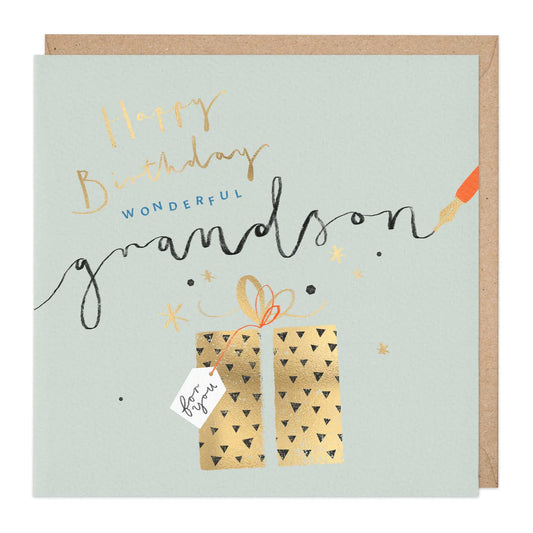 Wonderful Grandson birthday - card