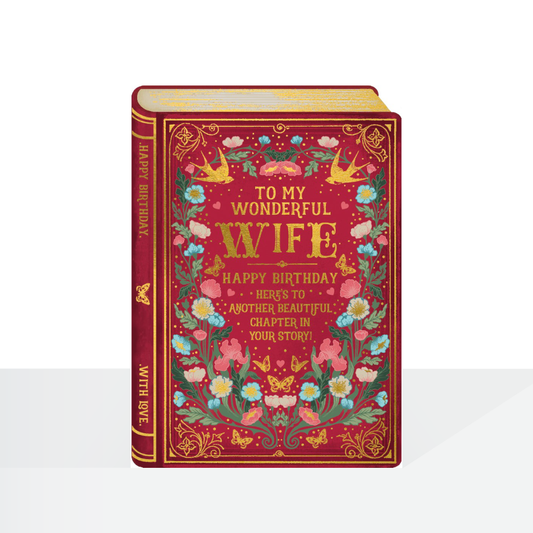 Wonderful Wife birthday Storybook card - The Artfile