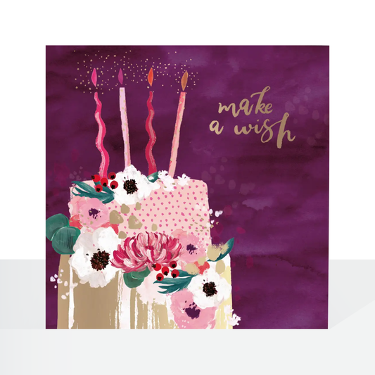 Make a wish, birthday candles & cake