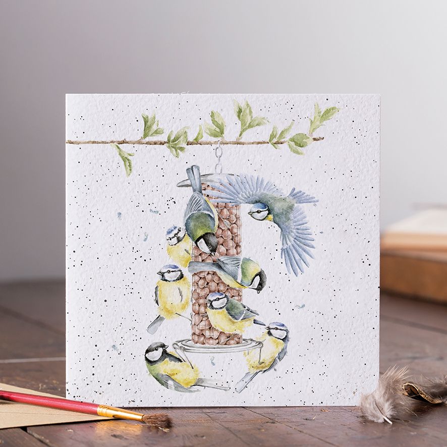 Bon appétit, bluetits - card