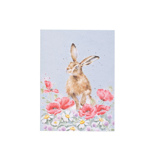 A6 notebook - Field of flowers, hare - Wrendale