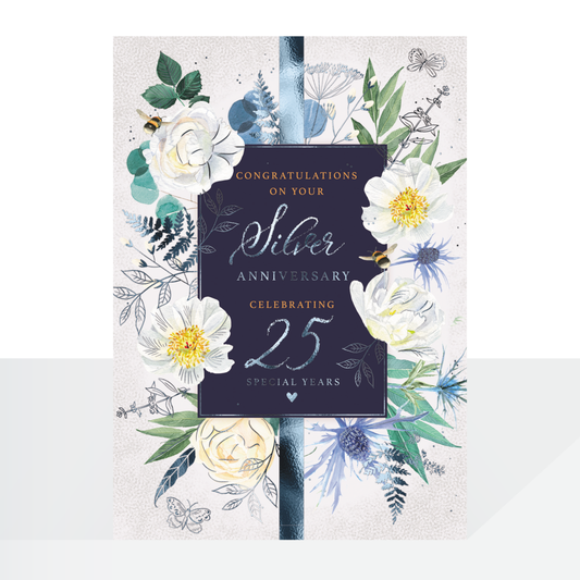 25th Silver Anniversary card