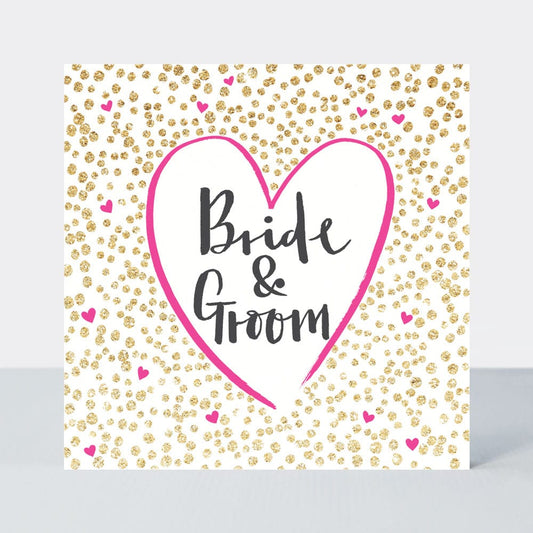 Bride & Groom, wedding day - card
