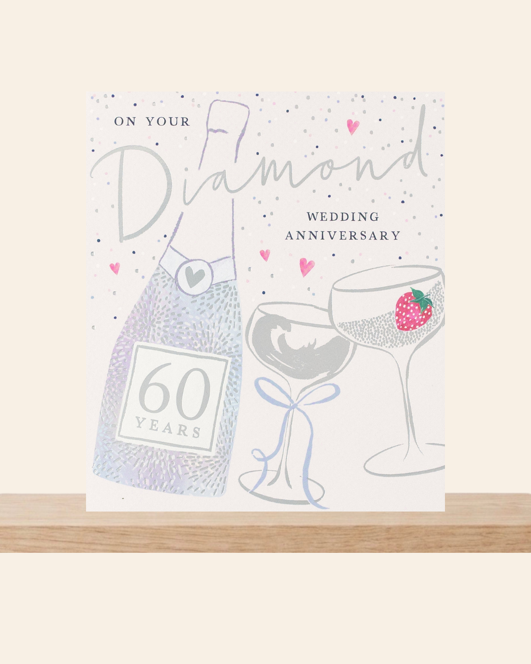 Diamond 60th Anniversary -  Pink Lemonade card