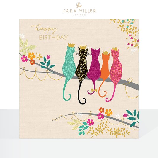 Birthday cats - Sara Miller card