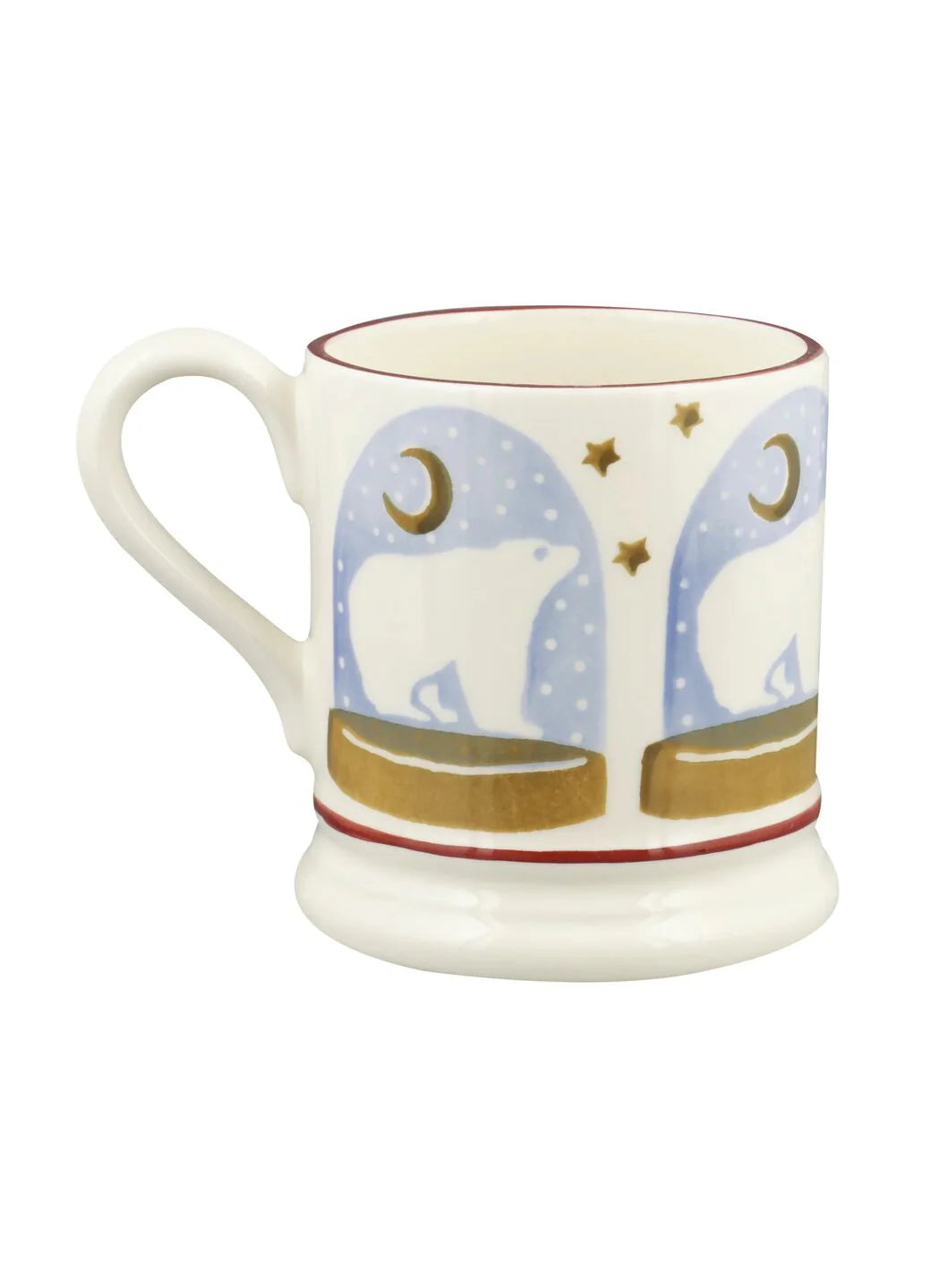 Christmas Polar Bear Snow Globe half pint mug - Emma Bridgewater